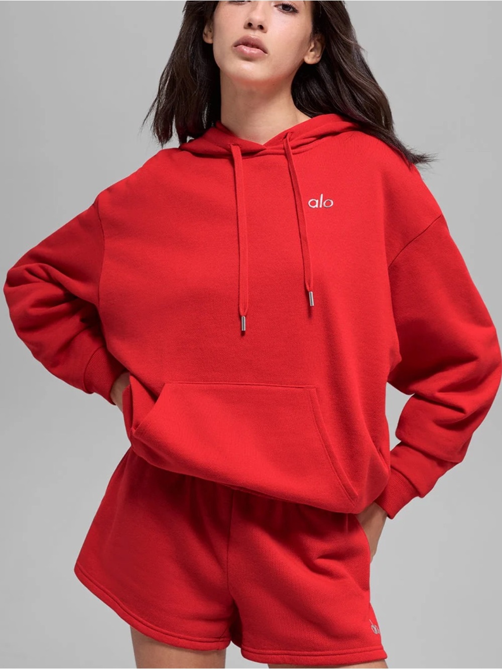 Alo Accolade Hoodie Red Sizes (XS-XL)